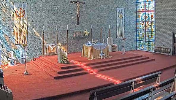 The sanctuary inside St Theresa’s Church, Sion Mills